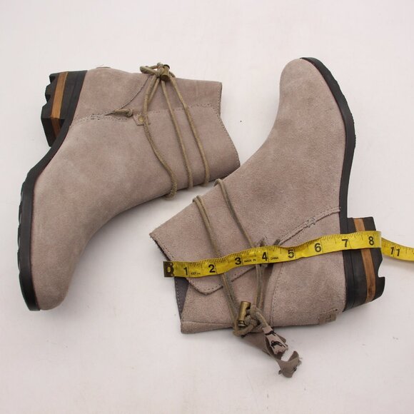 Sorel Farah Ankle Boot Women's Size 11 Kettle Ankle Suede Heeled NL2682-005 Grey - Picture 7 of 10